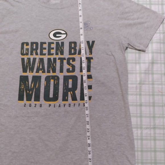Green Bay Packers Fanatics 2020 Playoff Run "Wants It More" Large T-shirt. *EUC* - Picture 5 of 6